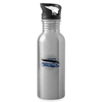 Captain Always Right Kapitän - Water bottle with straw - silver - Right