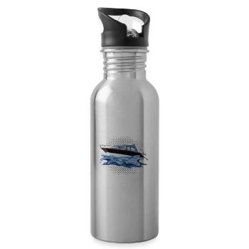Captain is always right Captain - Water bottle with straw - silver - Right
