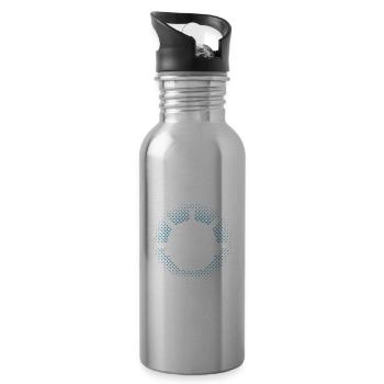 Captain Sailing Motorboat Captain - Water bottle with straw - silver - Right