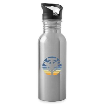 Spengler Beruf Bauspengler Sprüche - Trinkflasche mit integriertem Trinkhalm - Lightsilver - Rechts