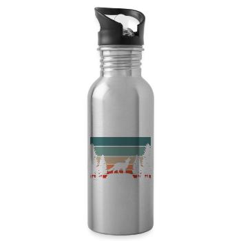 Coyote Design for Coyote Shreactors - Water bottle with straw - silver - Right
