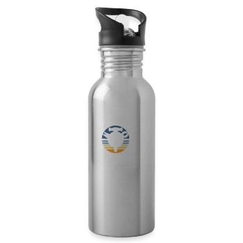 Building tinsmith ECG Spengler heart line - Water bottle with straw - silver - Right