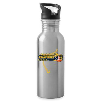 Kranführer Kran Kranfahrer - Trinkflasche mit integriertem Trinkhalm - Lightsilver - Rechts