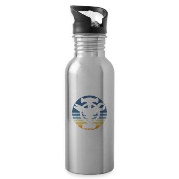 Spengler Opa Bauspengler Grossvater - Trinkflasche mit integriertem Trinkhalm - Lightsilver - Rechts