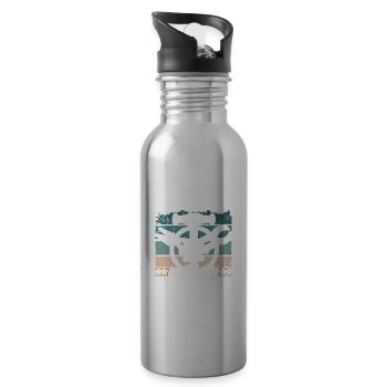 Bauspengler Papa Spengler - Trinkflasche mit integriertem Trinkhalm - Lightsilver - Rechts