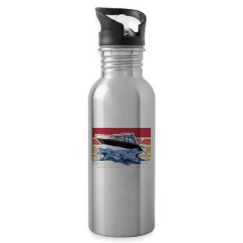 Kapitän Boot Bootsführerschein 2023 - Trinkflasche mit integriertem Trinkhalm - Lightsilver - Rechts