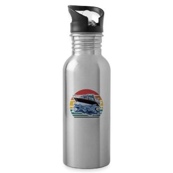 Kapitän Boot Bootsführerschein 2023 - Trinkflasche mit integriertem Trinkhalm - Lightsilver - Rechts