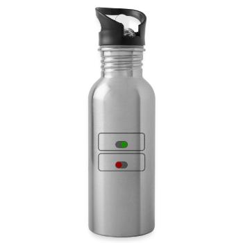 Line Dance Superpower Line Dancing - Water bottle with straw - silver - Right