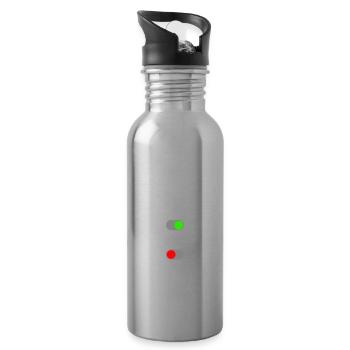 Orgelspieler Organist Orgel - Trinkflasche mit integriertem Trinkhalm - Lightsilver - Rechts