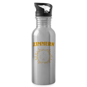 Zimmermann Zimmerer - Trinkflasche mit integriertem Trinkhalm - Lightsilver - Rechts