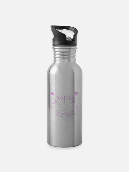 Orgelspieler Orgel Organisten - Trinkflasche mit integriertem Trinkhalm - Lightsilver