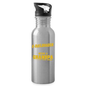 Garden railway gauge G Opa - Water bottle with straw - silver - Right