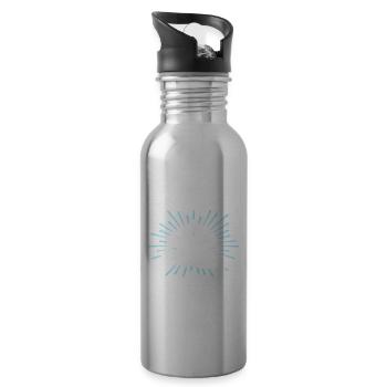 Kayaker Kayak Kayaking - Water bottle with straw - silver - Right