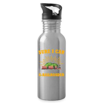 Gartenbahn Ich Kann Garteneisenbahn Spur G - Trinkflasche mit integriertem Trinkhalm - Lightsilver - Rechts