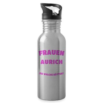 Aurich Frau Auricher Frauen - Trinkflasche mit integriertem Trinkhalm - Lightsilver - Rechts
