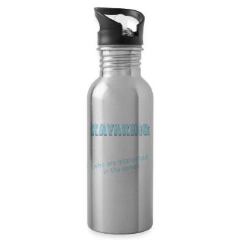 Kayak Kayaking - Water bottle with straw - silver - Right