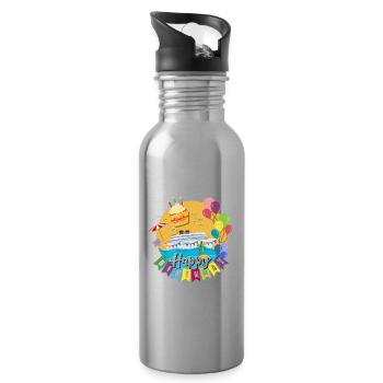 Cruise Birthday Sea Voyage - Water bottle with straw - silver - Right