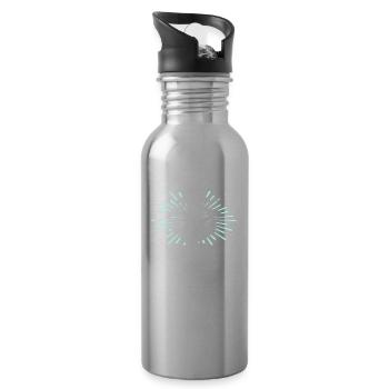 Zinnowitz Sprüche Zinnowitzer Spruch - Trinkflasche mit integriertem Trinkhalm - Lightsilver - Rechts