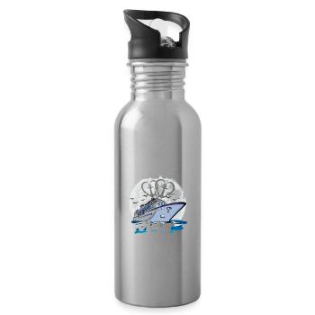 Cruise Love Honeymoon - Water bottle with straw - silver - Right