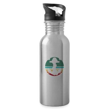 Aurich Urlaub - Trinkflasche mit integriertem Trinkhalm - Lightsilver - Rechts