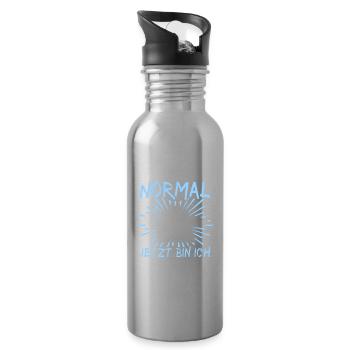 Schwimmmeister Bademeister - Trinkflasche mit integriertem Trinkhalm - Lightsilver - Rechts