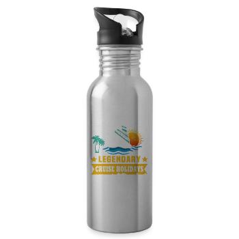 Cruise Ship Cruise - Water bottle with straw - silver - Right