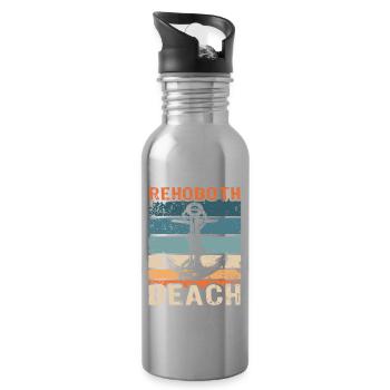 Rehoboth Beach DE - Trinkflasche mit integriertem Trinkhalm - Lightsilver - Rechts