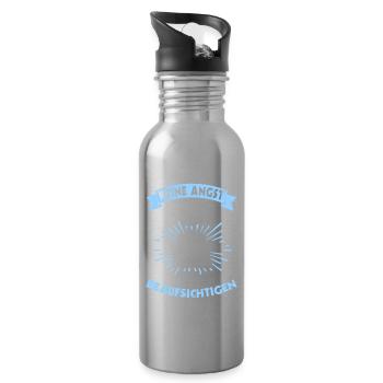 Schwimmmeister - Trinkflasche mit integriertem Trinkhalm - Lightsilver - Rechts