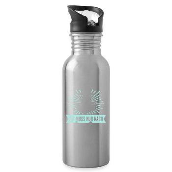 Norden Urlaub Nordener - Trinkflasche mit integriertem Trinkhalm - Lightsilver - Rechts