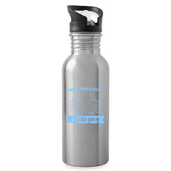 Eckernförde Urlaub Spruch - Trinkflasche mit integriertem Trinkhalm - Lightsilver - Rechts