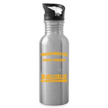 Wagenmeister Zugtechniker - Trinkflasche mit integriertem Trinkhalm - Lightsilver - Rechts