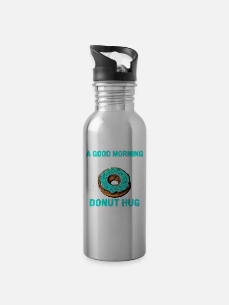 Donuts Doughnuts - Trinkflasche mit integriertem Trinkhalm -
