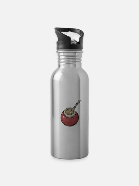 Mate Tee Yerba - Trinkflasche mit integriertem Trinkhalm -