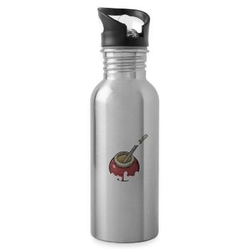 Mate Tee Yerba - Trinkflasche mit integriertem Trinkhalm - Lightsilver - Rechts