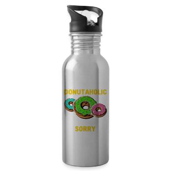 Donut Love Donuts - Gourde avec paille intégrée - argent clair - Droite