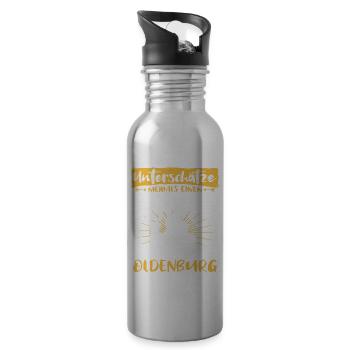 Oldenburg Ebike Oldenburger Ebiker - Trinkflasche mit integriertem Trinkhalm - Lightsilver - Rechts