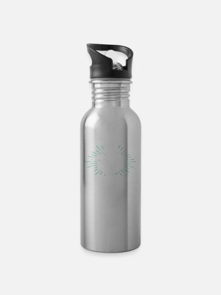 Kappeln Sprüche - Trinkflasche mit integriertem Trinkhalm -