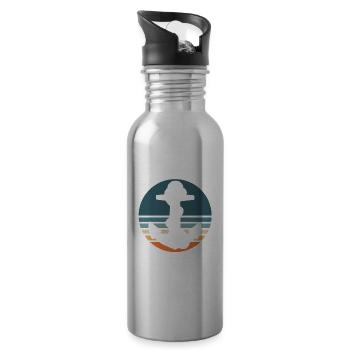 Nordener Sprüche Norden - Trinkflasche mit integriertem Trinkhalm - Lightsilver - Rechts