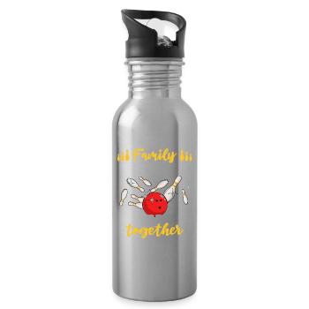 Bowling Famille Bowler - Gourde avec paille intégrée - argent clair - Droite