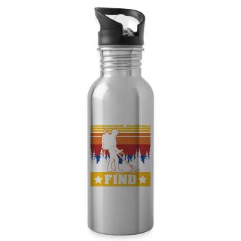 Metal detector - Water bottle with straw - silver - Right