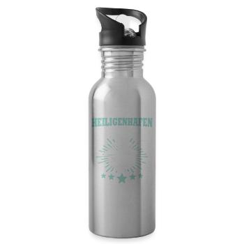 Heiligenhafen Heiligenhafener - Trinkflasche mit integriertem Trinkhalm - Lightsilver - Rechts