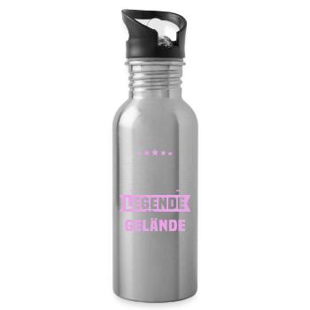 Rentnerin 2024 Ruhestand Rente - Trinkflasche mit integriertem Trinkhalm - Lightsilver - Rechts