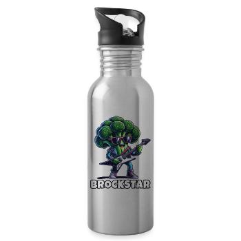 Brokkoli Rocker - Trinkflasche mit integriertem Trinkhalm - Lightsilver - Rechts