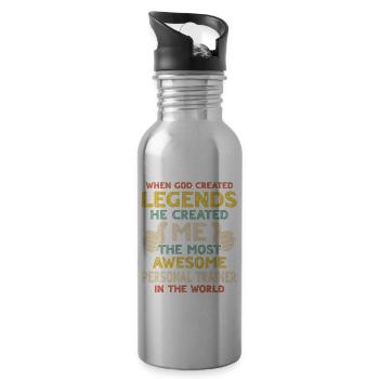 Personal Trainer - Water bottle with straw - silver - Right