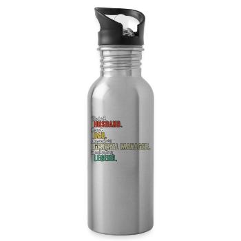 General Manager Dad - Water bottle with straw - silver - Right