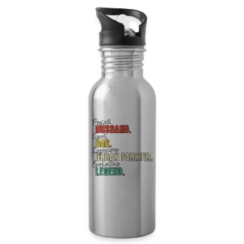 Urban Farmer Dad - Water bottle with straw - silver - Right