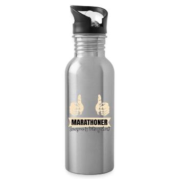 Marathonien légendaire - Gourde avec paille intégrée - argent clair - Droite