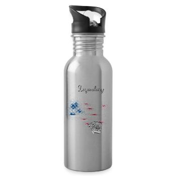 Card player - Water bottle with straw - silver - Right