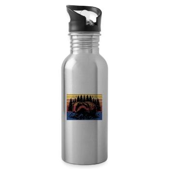 Save Honey Badger - Trinkflasche mit integriertem Trinkhalm - Lightsilver - Rechts