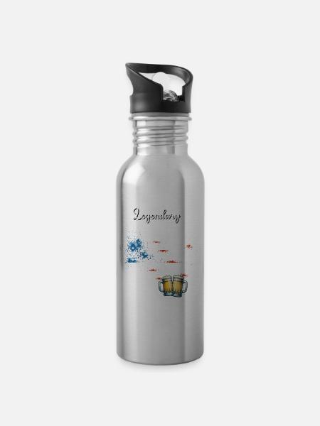 Bier Blogger - Trinkflasche mit integriertem Trinkhalm - 